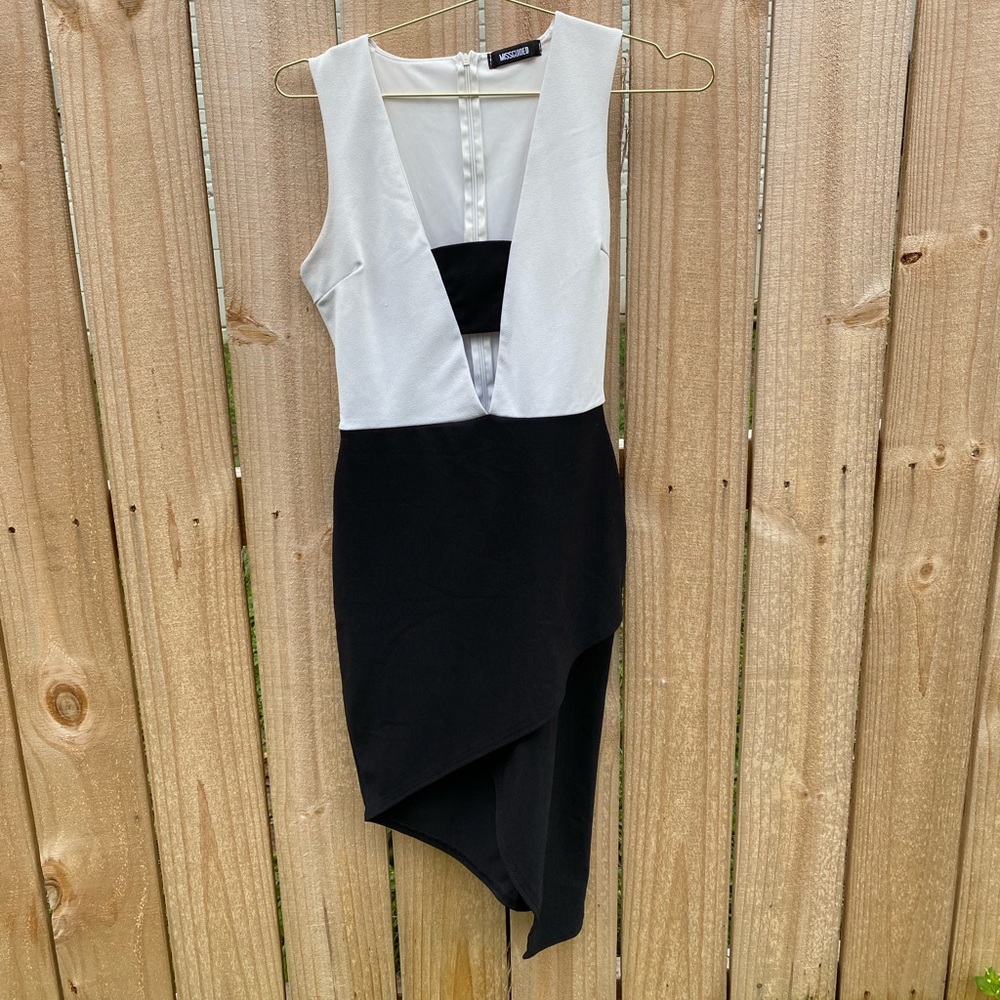 Missguided Cutout Dress with Asymmetrical Hem